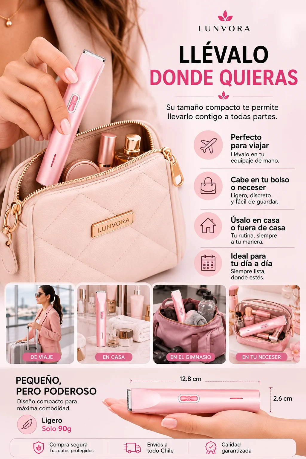 Depiladora Femenina 2 en 1 — Piel Suave, Fácil y Sin Complicaciones ✨